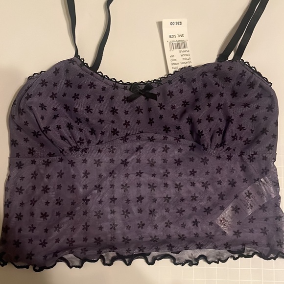 Pacsun daisy street purple mesh tank top - Picture 1 of 4